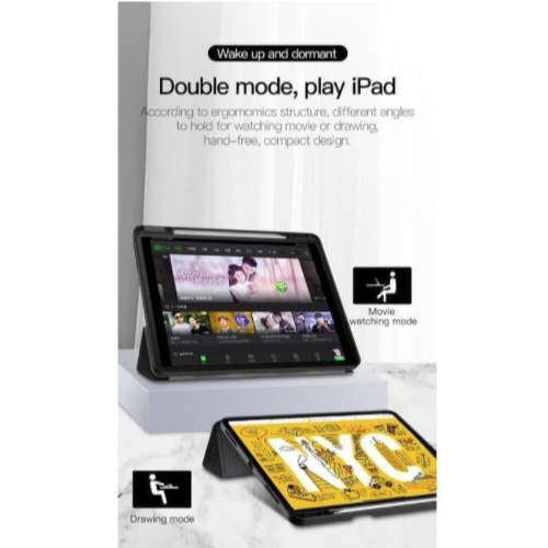 Case iPad 7 10.2 inch 2019 Totu Smartcase Leather Book Cover