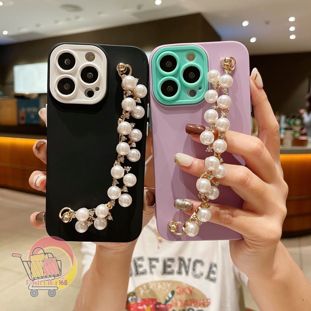 SOFTCASE NALLE RANTAI MUTIARA MACARON CANDY KOPER 2IN1 PROTECTION REDMI 9T POCO M3 M4 X3 PRO NOTE 10
