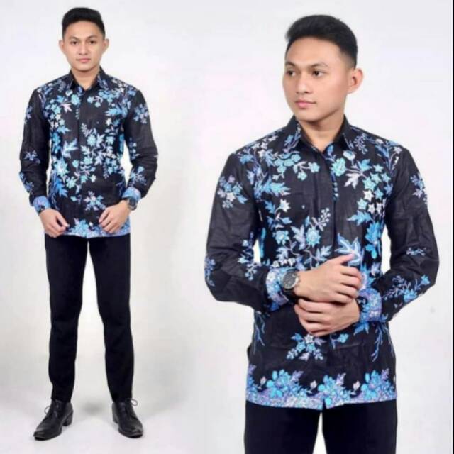 NEW KEMEJA BATIK PRIA LENGAN PANJANG