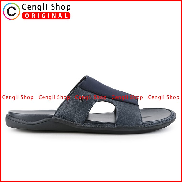 PLAYBOY SANDAL KULIT CASUAL PRIA ORIGINAL TERBARU BIRU NAVY PLE1