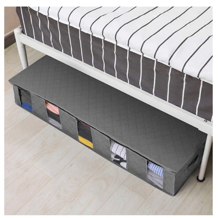 Rak Pakaian Lipat Storage Bag Kotak Organizer Pakaian Baju Organizer Baju 5 Sekat uk 97x33x15cm