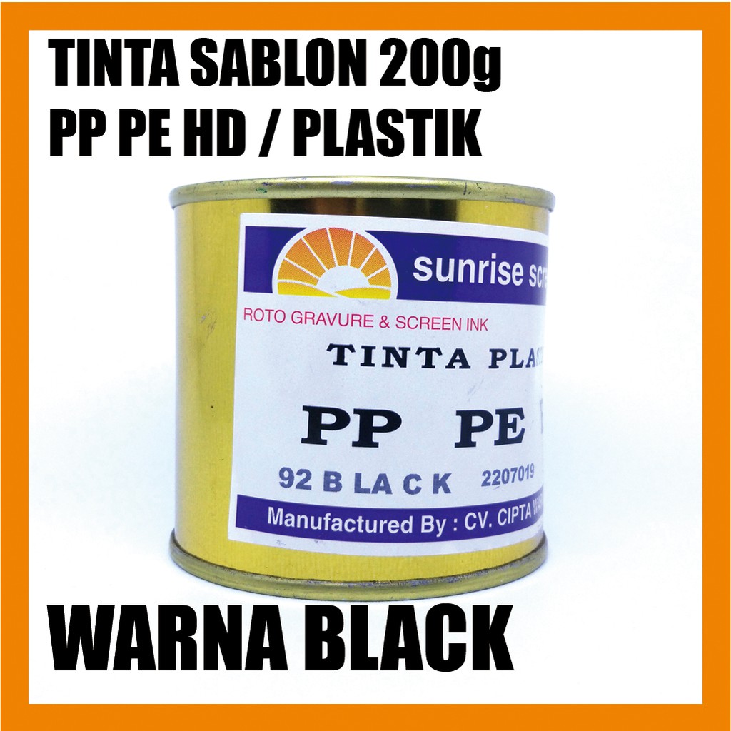 

Tinta Sablon Plastik PPHD 92 BLACK 200g