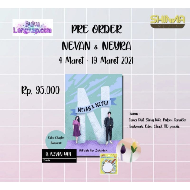 buku novel Nevan dan Neyra - Rifah Nur Zahiidah original