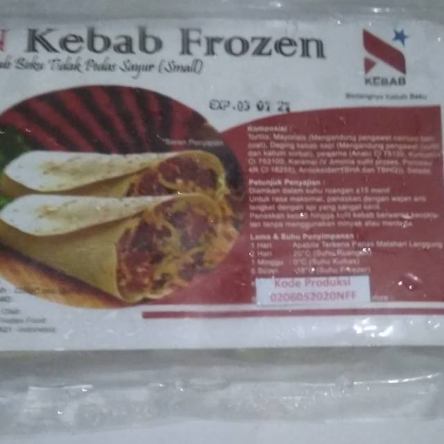 

Kebab frozen