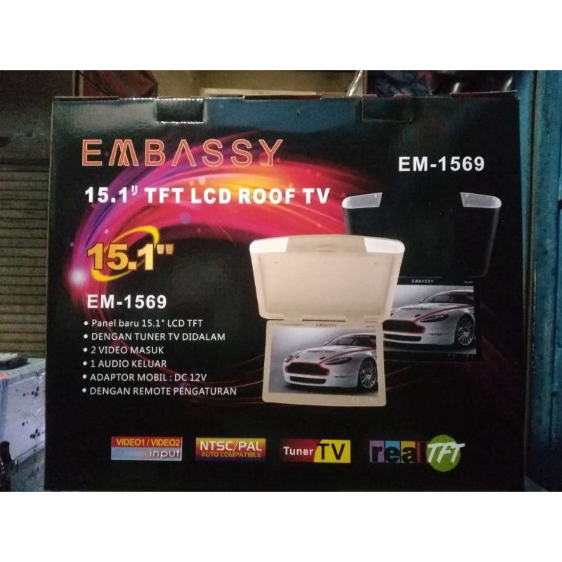 Tv plafon 15inc audio mobil tv mobil