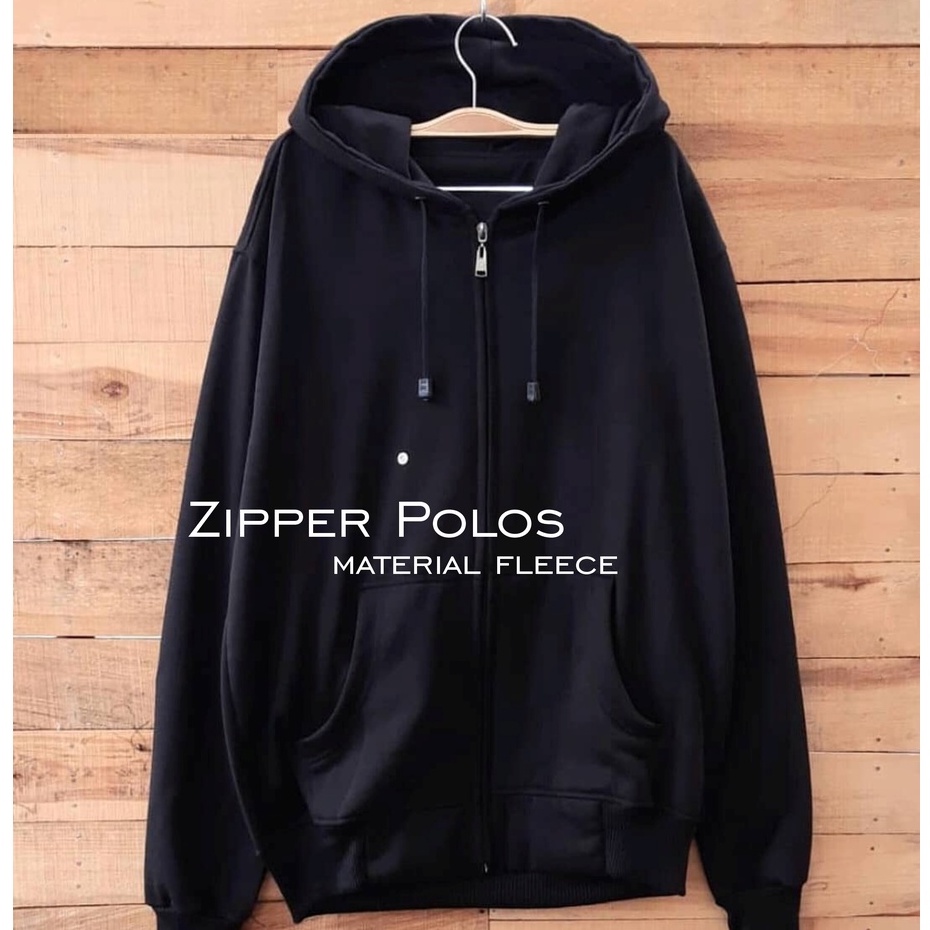 JAKET ZIPPER HOODIE POLOS DISTRO PULLOVER KEREN KEKINIAN OVERSIZE PRIA WANITA JUMBO DEWASA SIZE S-XXL BAHAN FLEECE