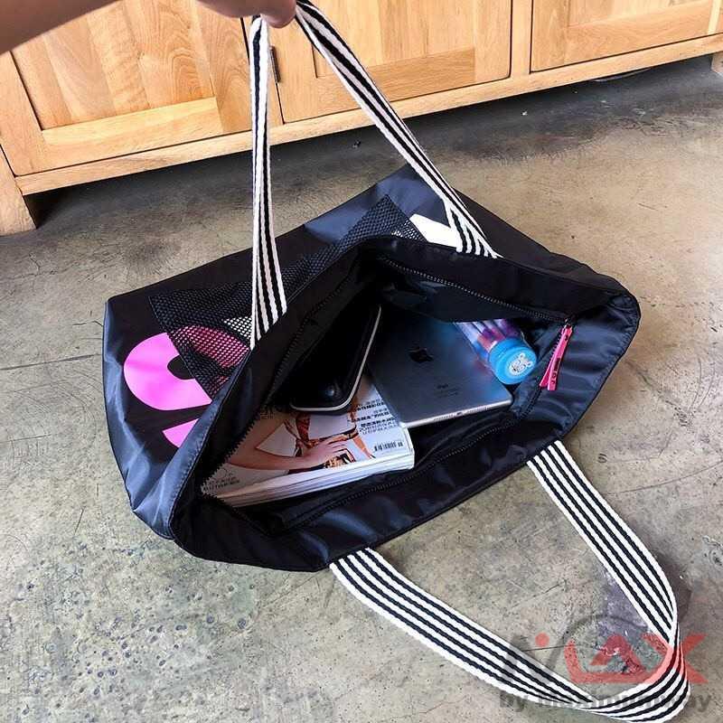 TOTE Tas Tote Bag Import tas santai Selempang Wanita Premium quality Korea Style Tamasya belanja dan kuliah Muat banyak Arrivals Letter Women Shoulder Bags Trendy Waterproof Tote Beach Bag Large Capacity Female Travel Shopping bags