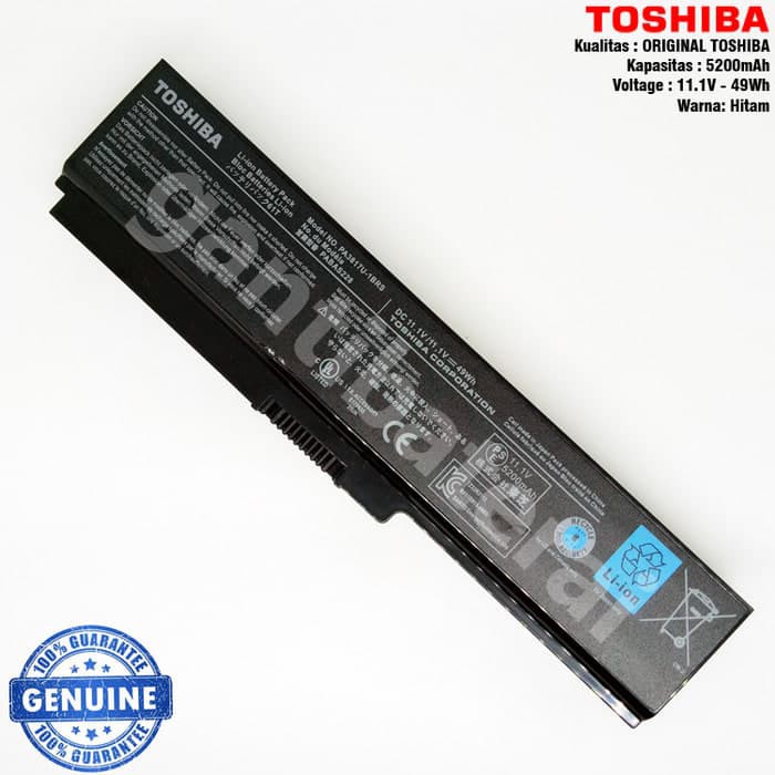 Baterai Original Toshiba Satellite L730 L735 L740 L745 L770 L755