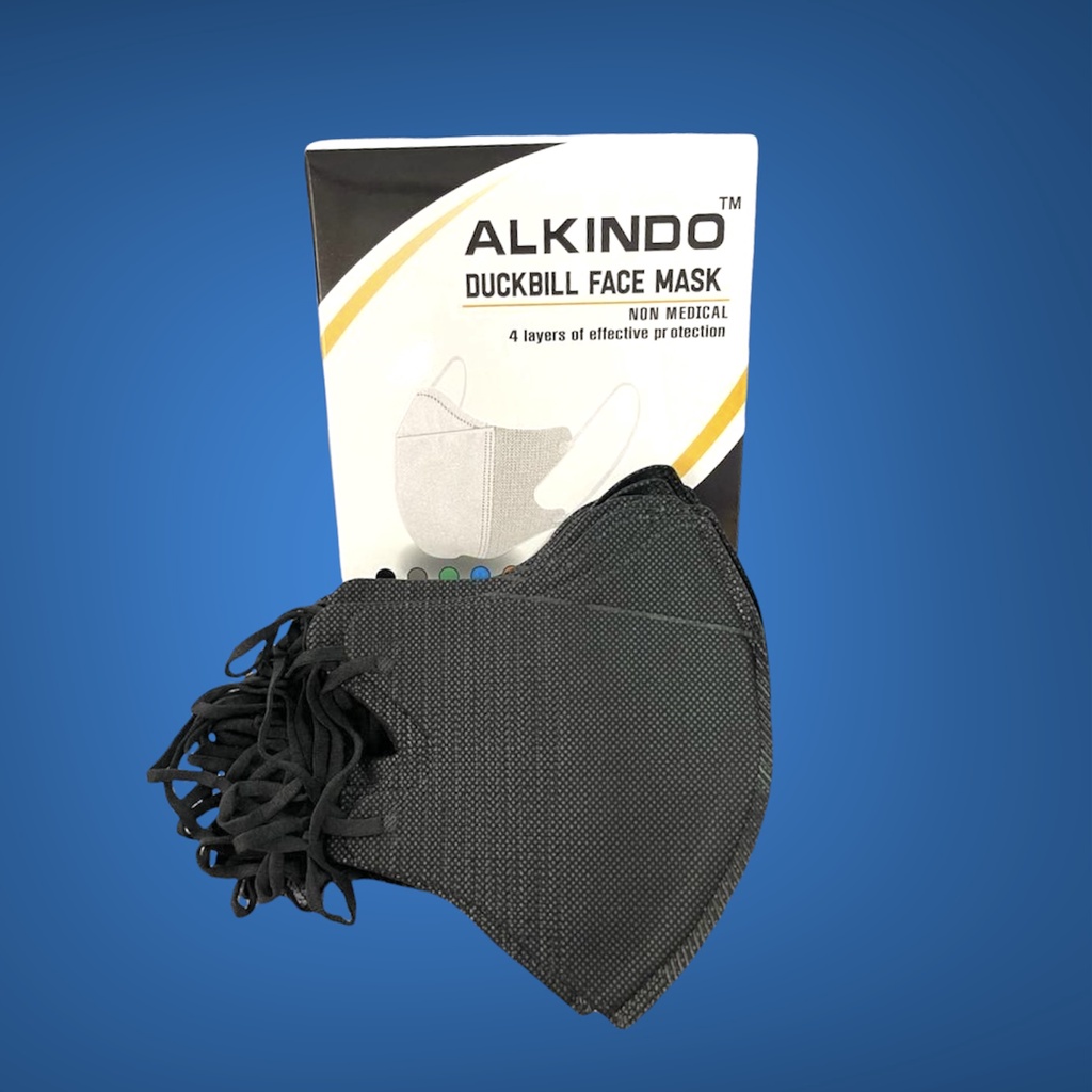 Masker Duckbill Alkindo Emboss 4ply | Alkindo Putih Earloop isi 50