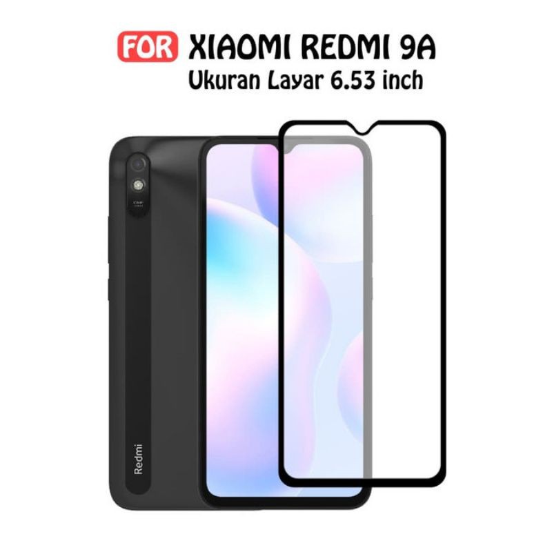 Tempered Glass Redmi 9/9A/9C/Note 9/Note 9Pro Full Black Cover