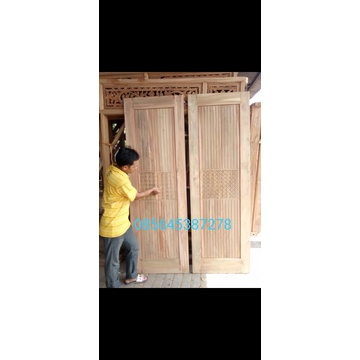 Pintu minimalis jati / pintu jati / pintu kamar / pintu kupu tarung