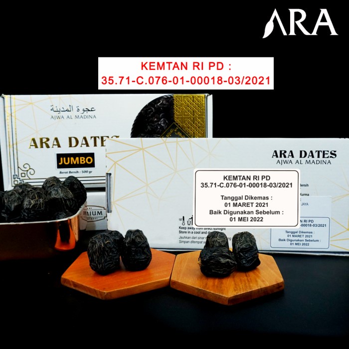 

Kurma Ajwa Jumbo ARA DATES 500gr Original