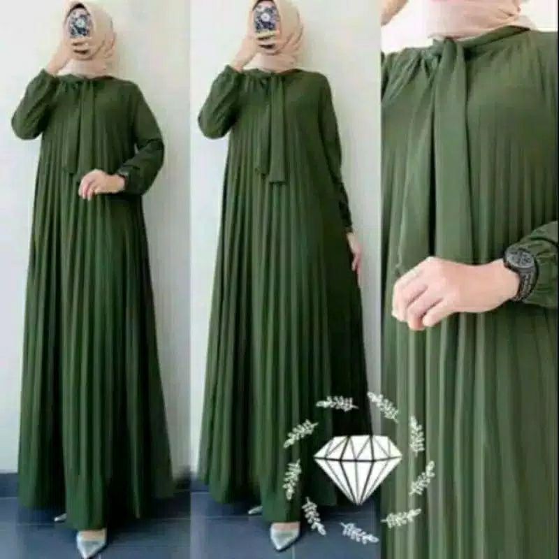 Gamis Plisket Pita Bisa Jumbo | Gamis Pita Murah