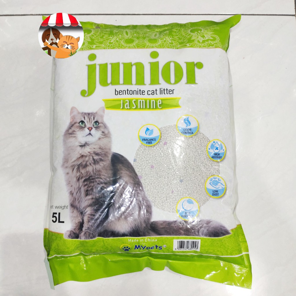 Junior - 5 Liter Pasir Gumpal Pasir Kucing Bentonite Pasir Wangi