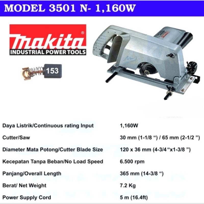 Mesin Potong Groove Cutter Machine MAKITA 3501 N
