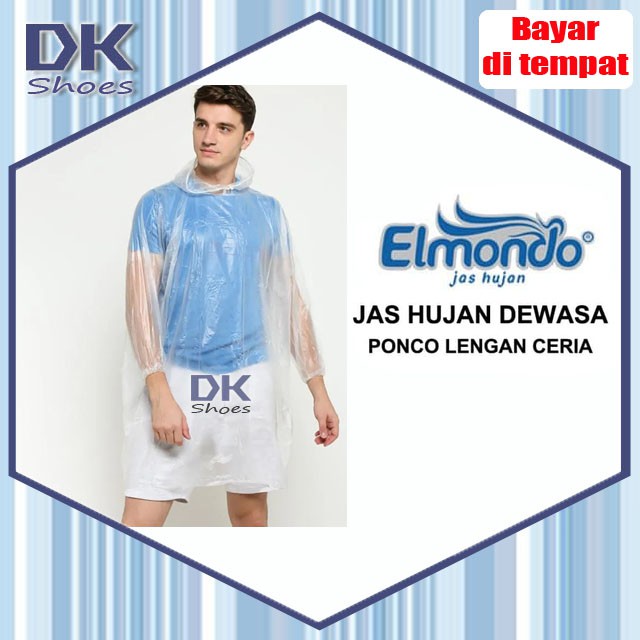 Pelican / Elmondo Ceria EPC 201 / Jas Hujan Poncho Lengan Murah / Jas Hujan Karet Warna Warni Dewasa