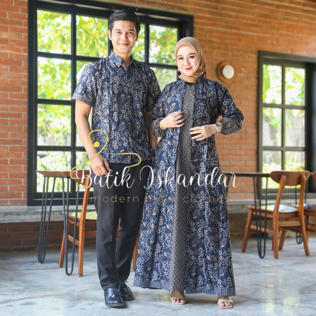 BAJU BATIK COUPLE MODERN SARIMBIT BATIK COUPLE GAMIS BATIK COUPEL COUPLE COPEL PASANGAN MAURA COUPLE BATIK