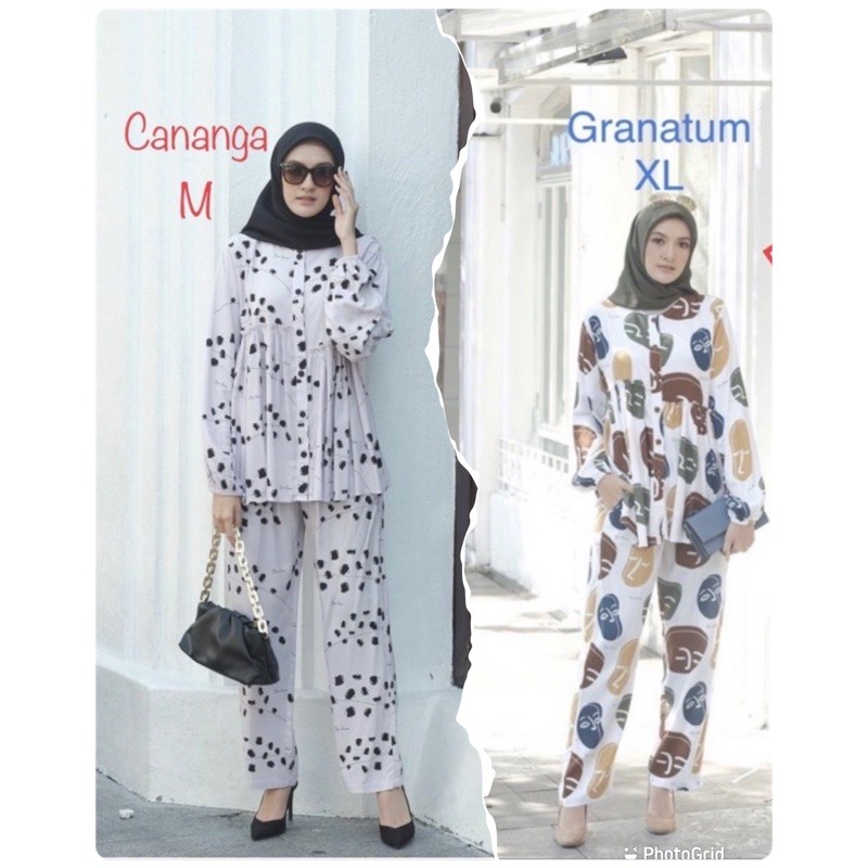 Piyama DearKinara Basic n Ruffle Lengan Panjang