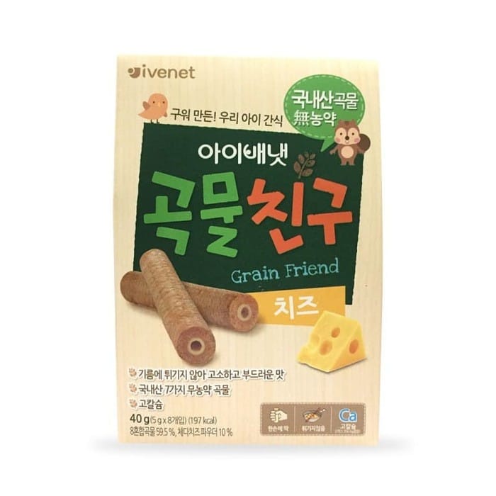 Ivenet Grain Friend Baby Cheese Snack (Strawberry/Blueberry/Keju)