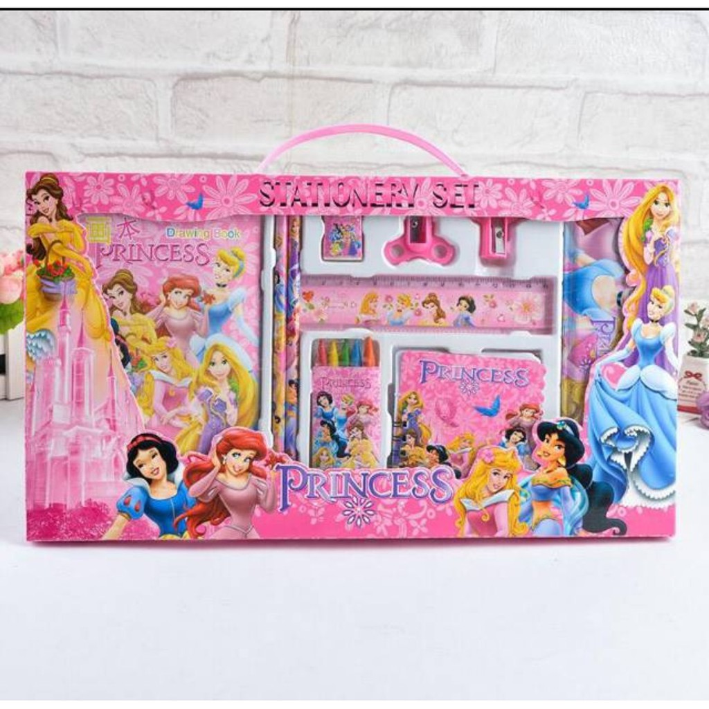 

PRODUK- SET TULIS PERLENGKAPAN PRINCESS / ALAT TULIS KARAKTER PRINCESS DISNEY .