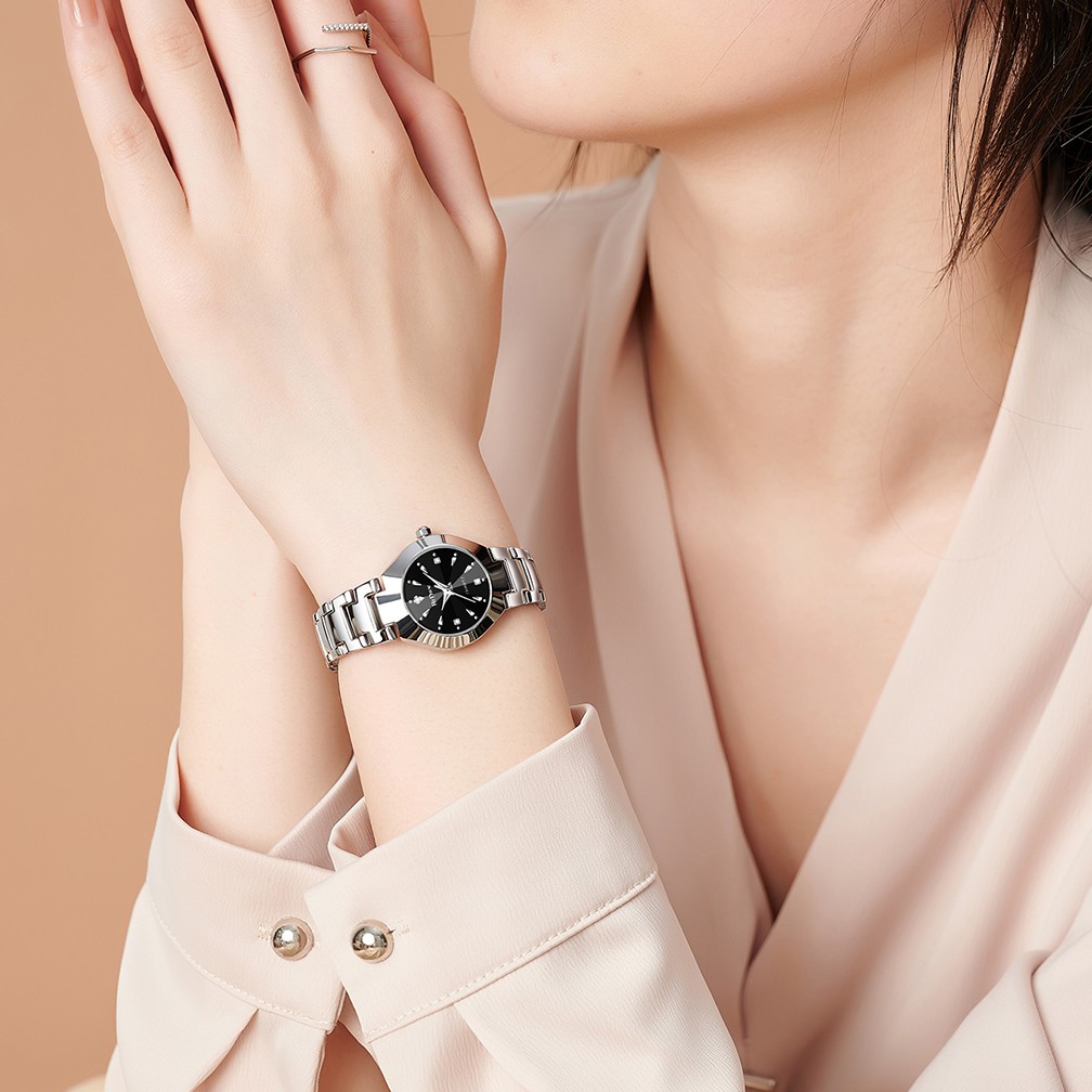 BIDEN Jam Tangan Wanita Original Analog Anti Air Bisnis Kuarsa Jam Tangan Cewek-5