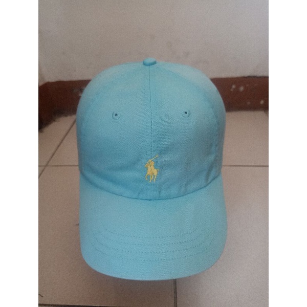 Topi Polo original biru second bekas