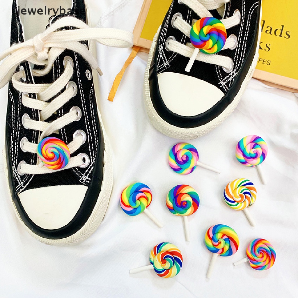 Bros Bentuk Lollipop Pelangi Warna-Warni Handmade DIY Untuk Aksesoris Perhiasan