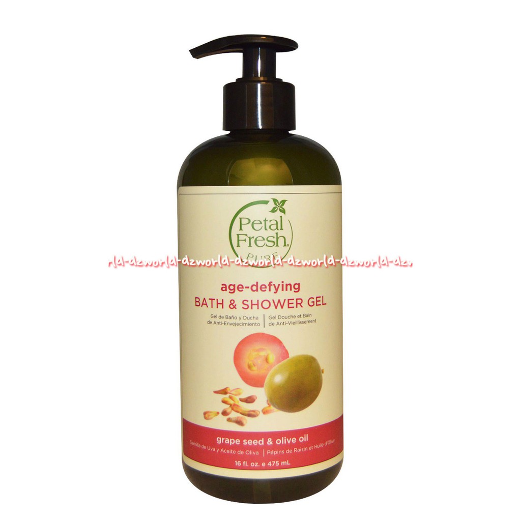 Petal Fresh Bath &amp; Shower Gel Grape Seed &amp; Olive Oil Sabun Mandi Cair 475mL