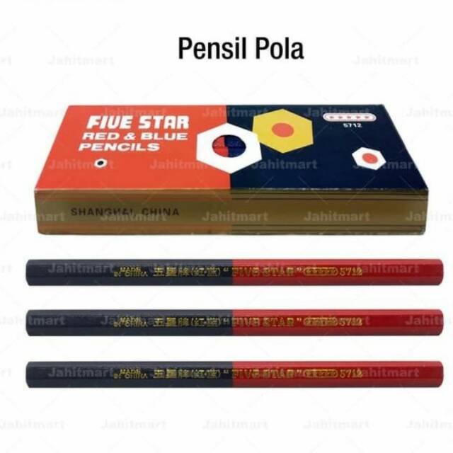 

ORIGINAL PENSIL MERAH BIRU BESAR / PENSIL POLA MERAH BIRU BESAR
