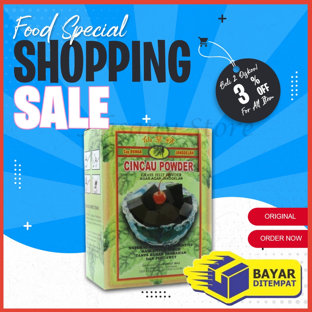 Bubuk Cincau Powder Cap Bunga 1pcs