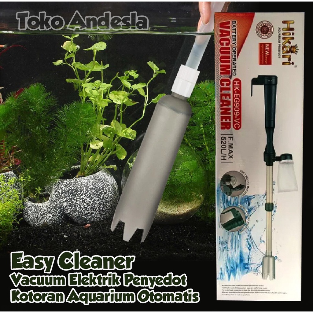 Easy Cleaner Vacuum Elektrik Penyedot Kotoran Aquarium Otomatis Pembersih aquarium