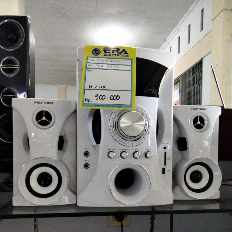 SPEAKER POLYTRON PMA 9525 KARAOKE ADA RADIO Putih Hitam