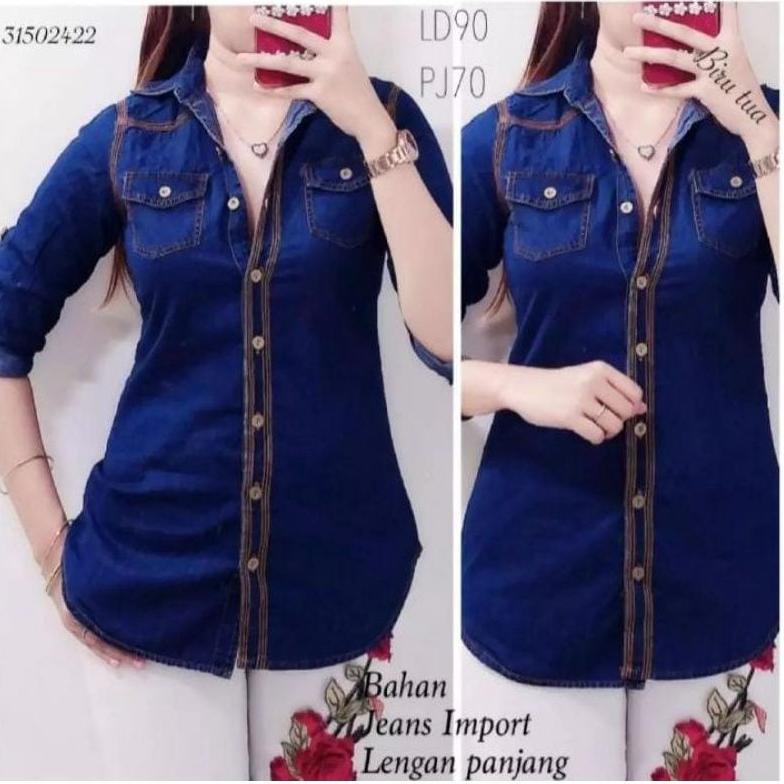 [PRODUK S7AZD] BJ - Kemeja Jeans Wanita - Kemeja Levis Wanita - Kemeja Wanita MCS
