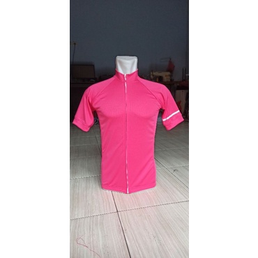 Jersey Sepeda Polos Pink