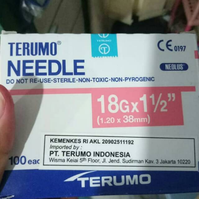 Terumo needle jarum fashdu terumo 18G original
