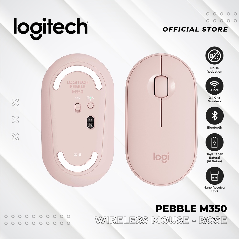 Logitech Pebble Wireless Bluetooth Mouse M350