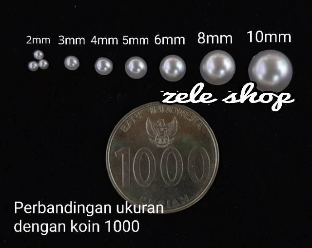 HALF PEARL PREMIUM SIZE 8MM | DECO CASE /  HIASAN BAJU, SEPATU,  DLL