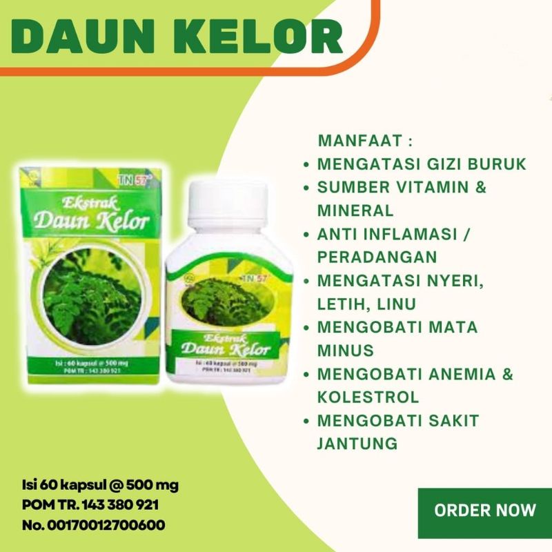 Ekstrak Daun Kelor 60 kapsul TN 57 Toga Nusantara