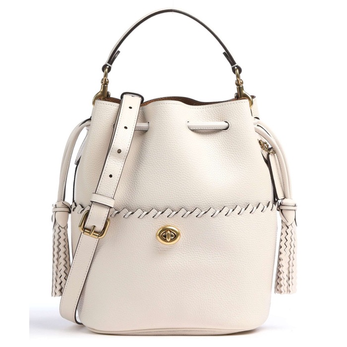 Tas Coach 651 Lora Bucket Bag Leather - New Ivory