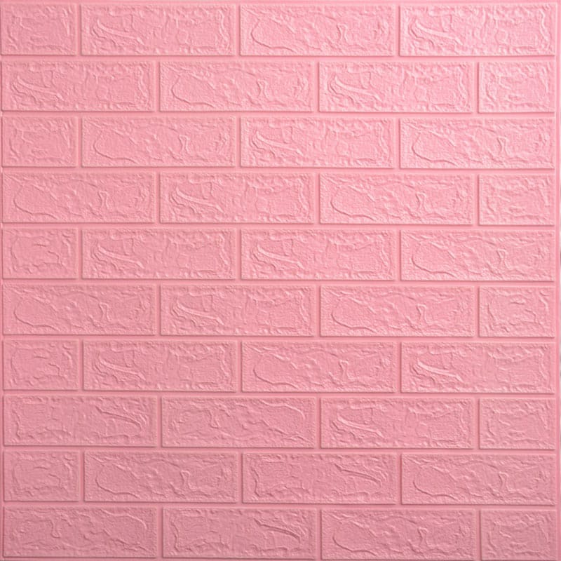 [COD] Wallpaper Foam Dinding Stiker Wallfoam 3D Sticker Dekorasi Kamar Rumah Murah [Seri A] Bata / Wallpaper Timbul Anti Air high quality/ premium-pink