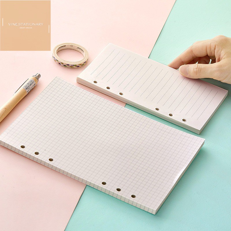 

Refill Kertas Loose Leaf Planner Lubang/Isi Binder 6 / 20 / 26 Hole Ring / Dot Grid Ruled Garis Blank B5 A5 A6 / Refill Kertas Loose Leaf Planner Lubang