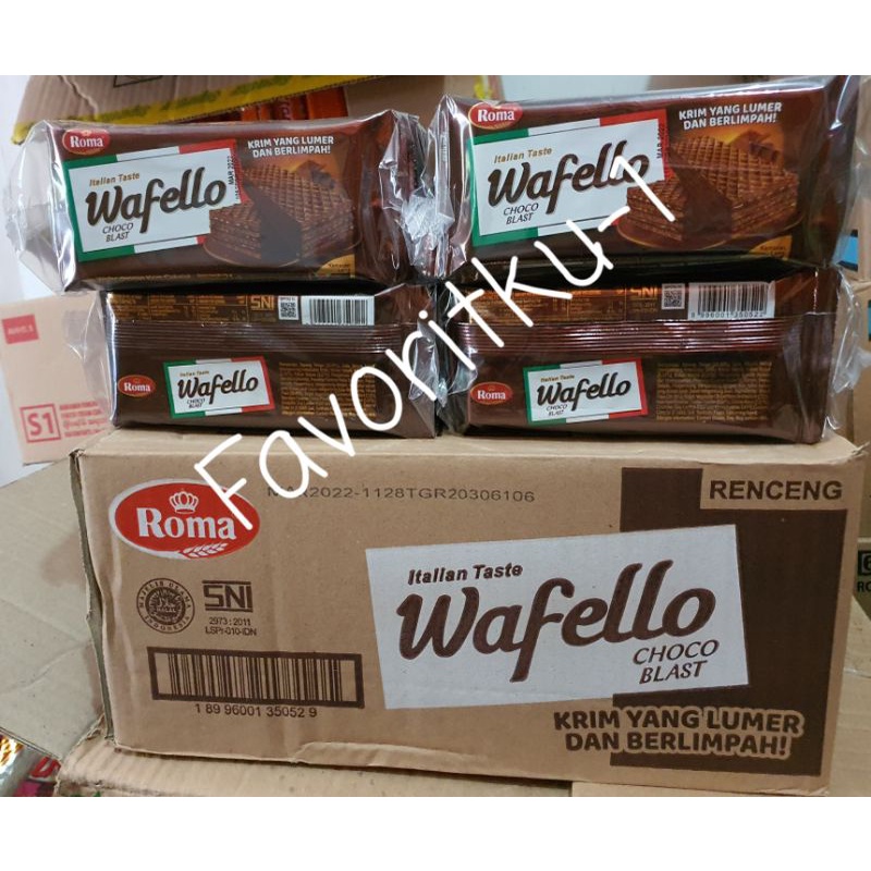 

Roma WAFELLO Wafer Krim Rasa Cokelat. 1 Pack Isi 10 Pcs.Harga: Rp 10.000/Pack