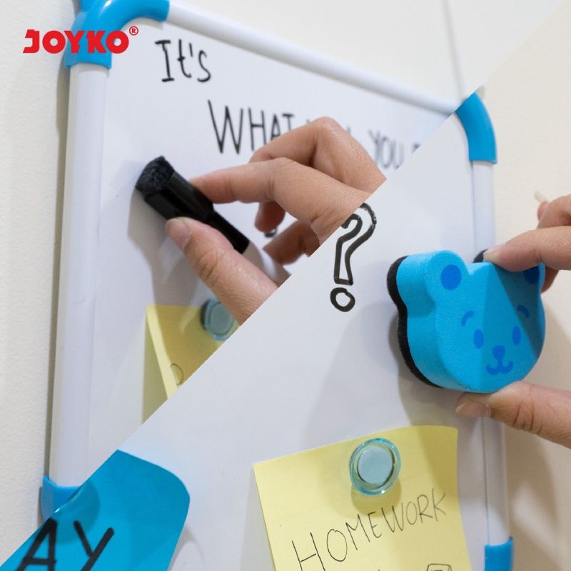 

JOYKO Whiteboard Set WBS - 160CO Papan Tulis Putih Set Spidol + Penghapus