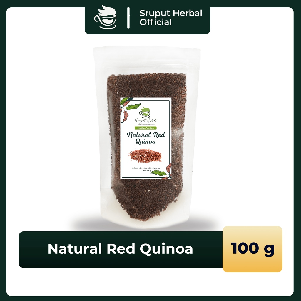 100g Natural Red Quinoa Kinoa Merah Alami Kualitas Premium Murah Sruput Herbal