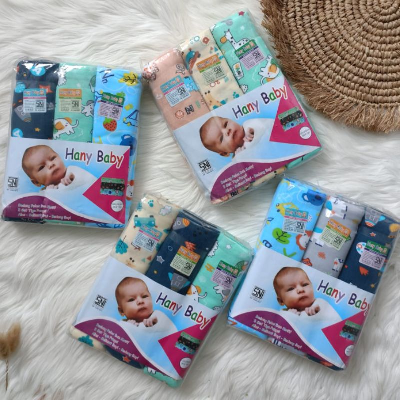 3 bedong bayi printing peremium 0-3 bulan