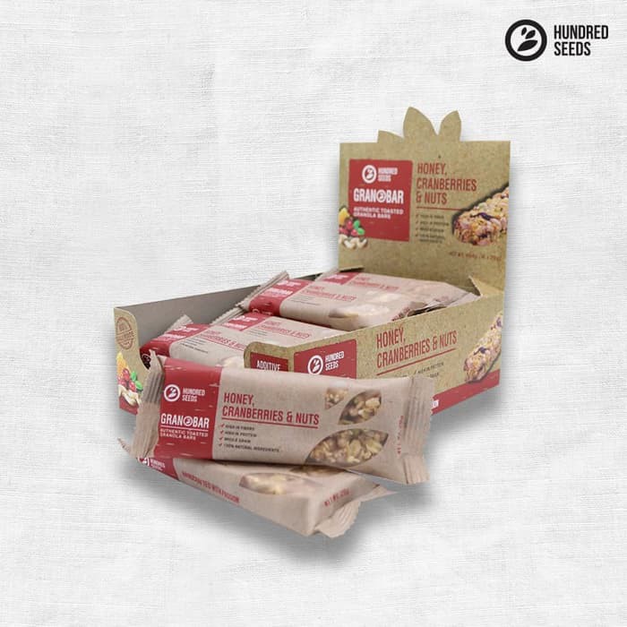 

Granobar Honey- Cranberries & Nuts Granola Makanan I Snack16Pcs