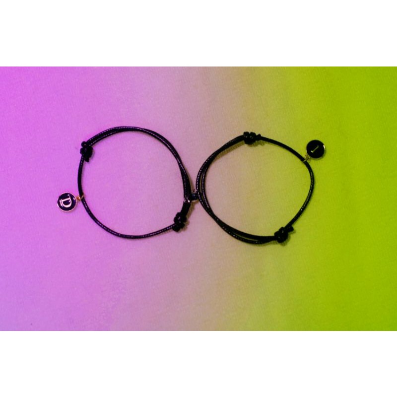 2PCS/SET GELANG COUPLE NAMA/INISIAL MAGNET CUSTOM