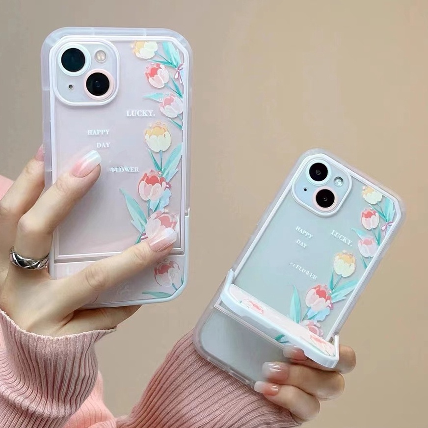 Soft Case Silikon TPU Transparan Motif Bunga Untuk IPhone 13 12 11 Pro X XR XS Max SE 2020 6 6S 7 8 Plus