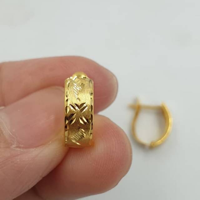 Anting Klip Bangkok Emas asli