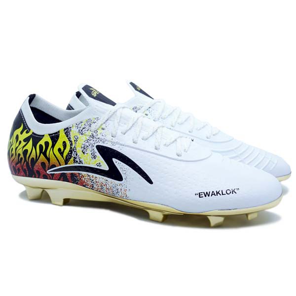 Sepatu Bola Specs Accelerator Lightspeed II KLOK SE FG - (White/gold)